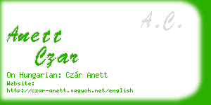anett czar business card